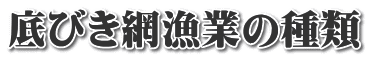 底びき網漁業の種類 